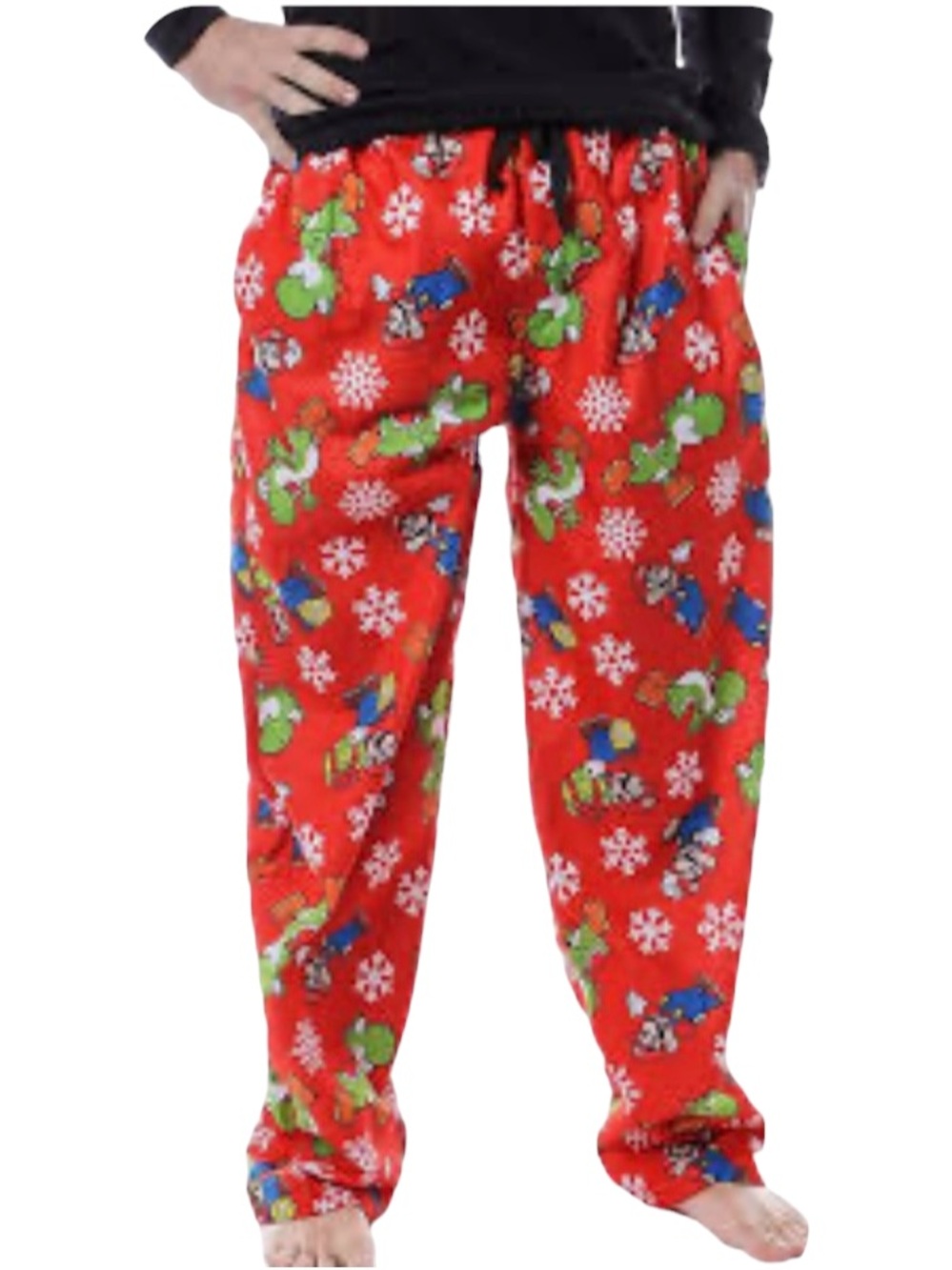 Super Mario and Yoshi Christmas theme sleep pants
